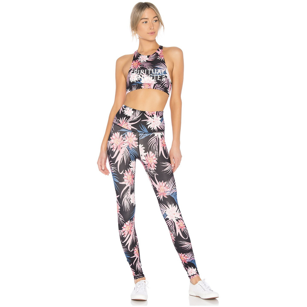 Spiritual Gangster High Vibe Tropics Floral Leggings